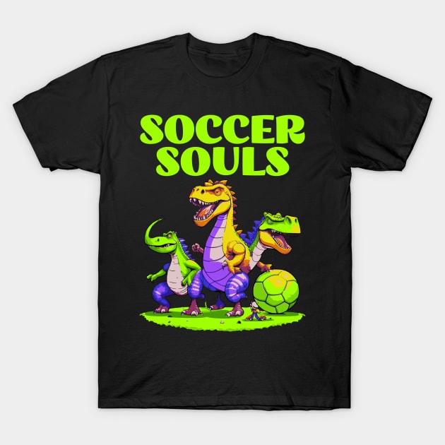 Dino Soccer Souls T-Shirt by JoeStylistics